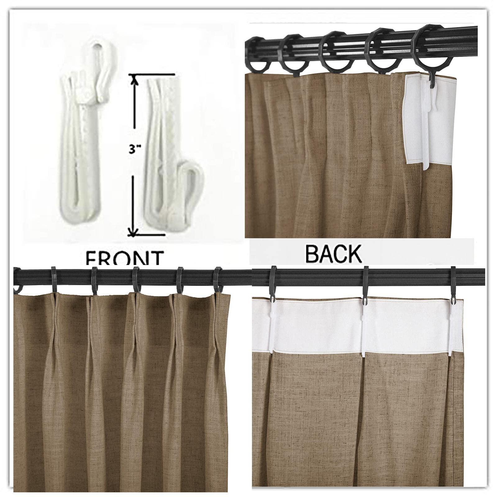 DotheDrape DotheDrape Pinch Pleat Curtain, 120 W x 100 L inch Light Filtering Linen Curtain Drape Panel for Living Room and Silding Door (1 Panel, Rust Brown)