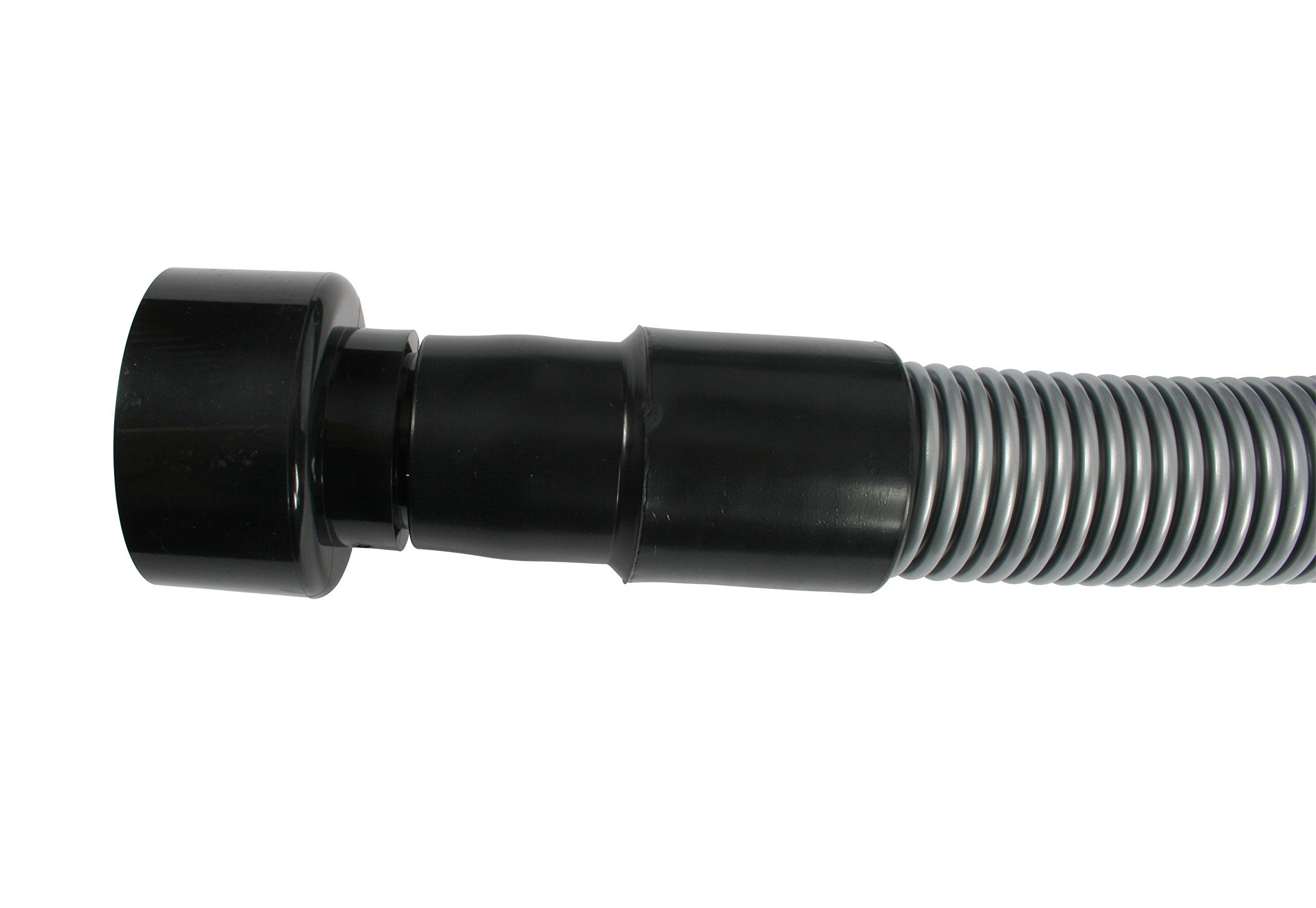 Cen-Tec Systems Cen-Tec Systems 20 Ft. Premium Shop Vacuum Extension Hose with 2 tank adapters and 1.25\" curved end, Silver