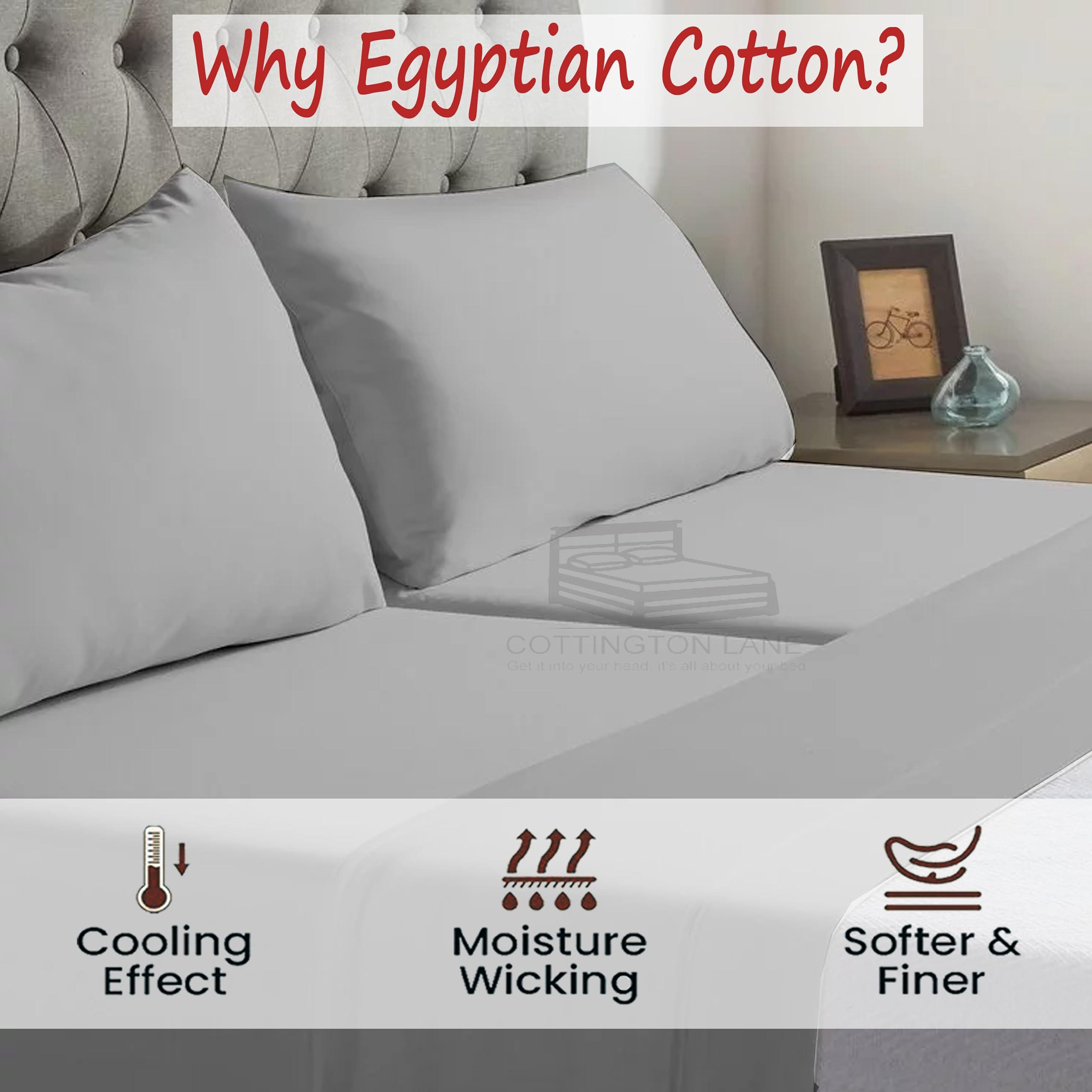 Cottington Lane Split King Sheets Sets for Adjustable Bed-Split King Sheets-12 Inch Deep Pocket Split King Sheet Sets Cotton-Twin XL Deep Fitted Sheets(Silver Grey Solid-12 Inch Deep Pocket Split King Fitted Sheet)