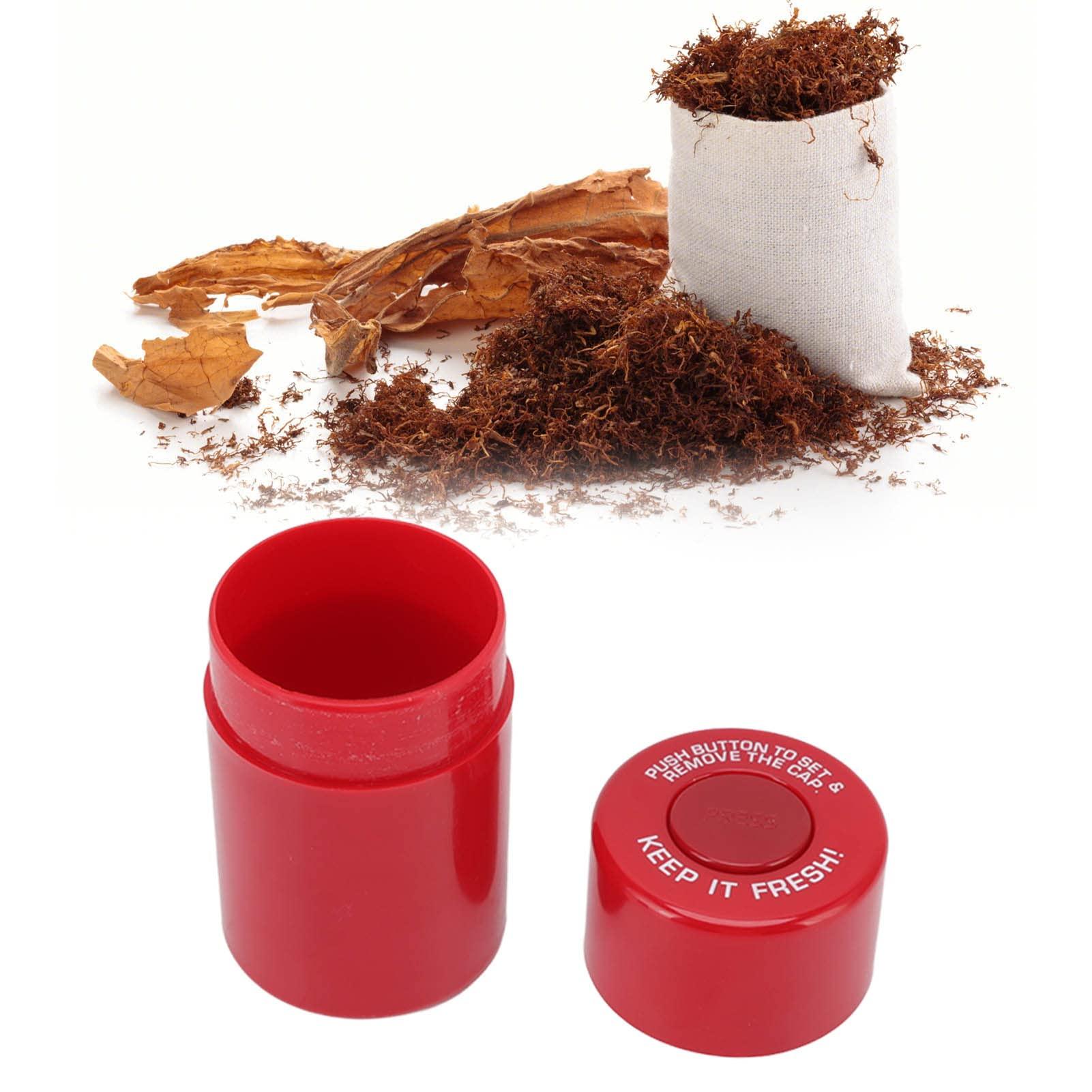 Pssopp Stash Jar,Moistureresistant Smell Proof Container Small Round Plastic Container for Travel (Red)