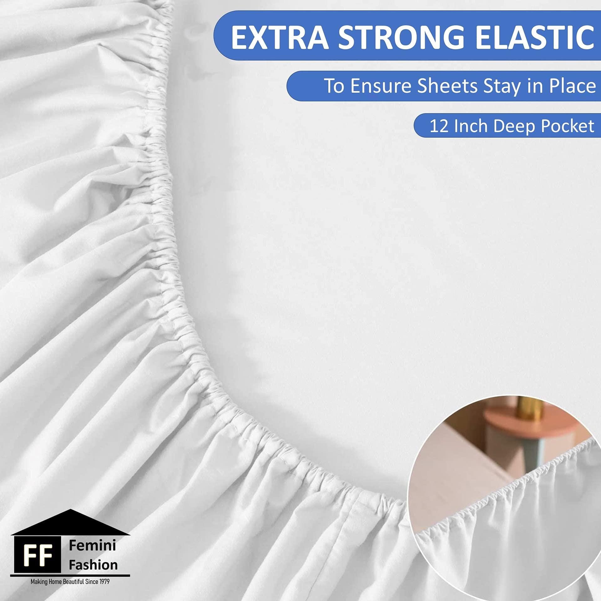 Femini Fashion Top Split-Head Cal-King Sheet Set for Adjustable Bed, FlexTop Silky Soft 1000 Thread Count 100% Long Staple Egyptian Cotton, 12\" Deep Pockets, 32\" Split From Top |Plum, Split-Head Cal-King - 32|