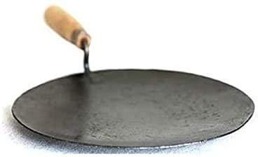 radhna Radhna Indian Traditional Iron Tawa Cookware Roti Maker chapati Maker Iron Tava with Wooden Handle 12 Inch - Fastest Delivery with DHL