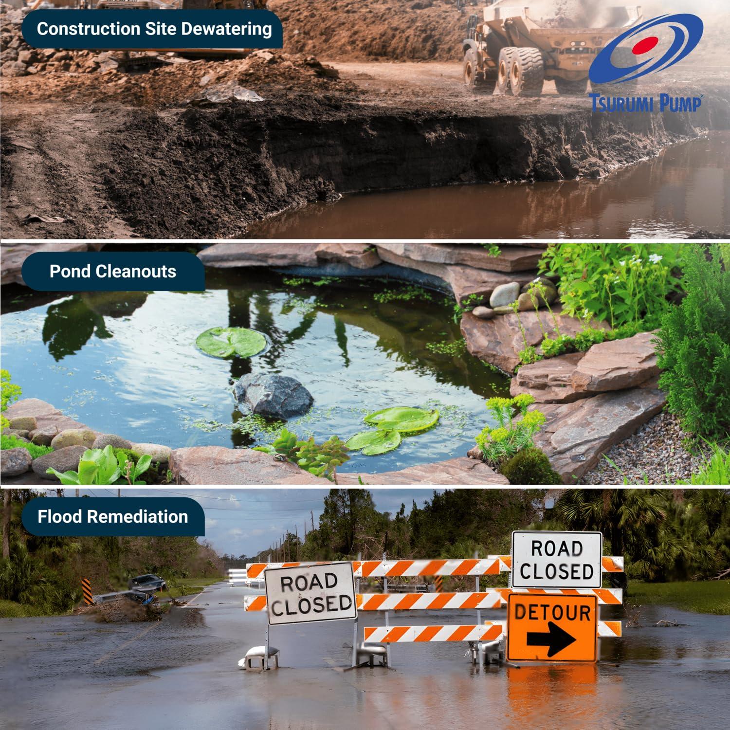 Tsurumi Tsurumi Pump HS2.4S 2\" 1/2HP Submersible Trash Pump