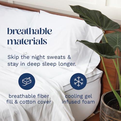 ViscoSoft ViscoSoft 4 Inch Pillow Top Memory Foam Mattress Topper Twin XL - Cooling CertiPur-US Certified - Extra Long Hybrid Lux Dual Layer Mattress Pad - Perfect for College Dorms