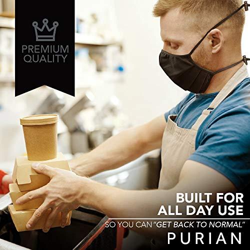PURIAN PURIAN Big Mask Adult XL (Extra Large) Beard Mask for Men, Face Mask with Black Straps include Quick Fit Cord Lock Toggles for All Day Use