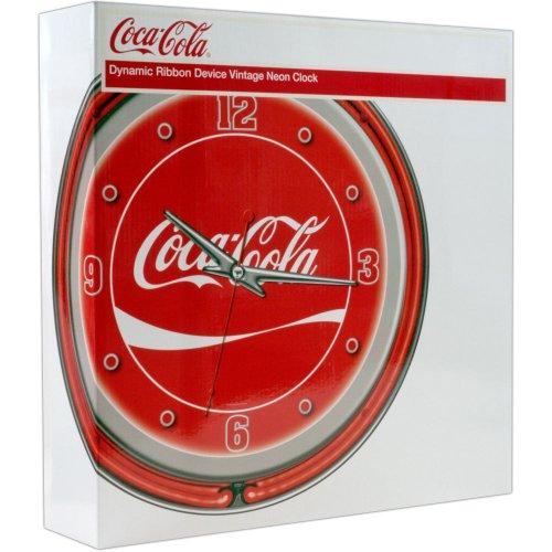 Trademark Gameroom Coca-Cola Chrome Double Ring Neon Clock, 14"