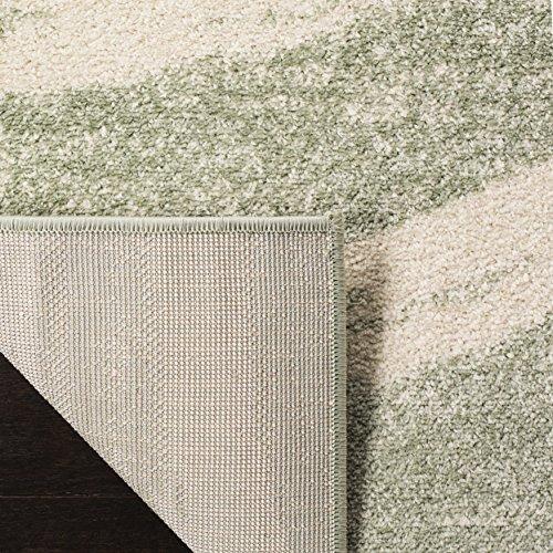 Safavieh SAFAVIEH Adirondack Collection 6\' Square Sage / Cream ADR125X Modern Wave Distressed Non-Shedding Living Room Bedroom Dining Home Office Area Rug
