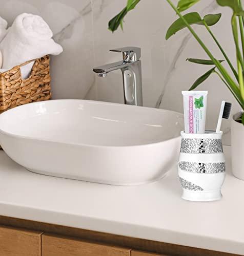 Popular Bath Popular Bath White Sinatra, Tooth Brush Holder