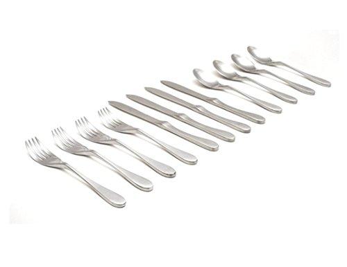 KNORK Knork Stainless Steel Original Flatware Starter, 12 Piece Set, Matte