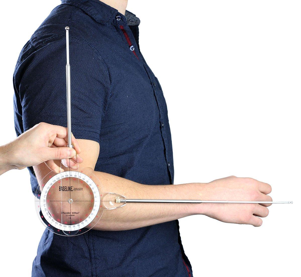 Baseline Baseline 12-1036 Extendable Goniometer, 360 Degree Range, Extendable Arms (10", 36")