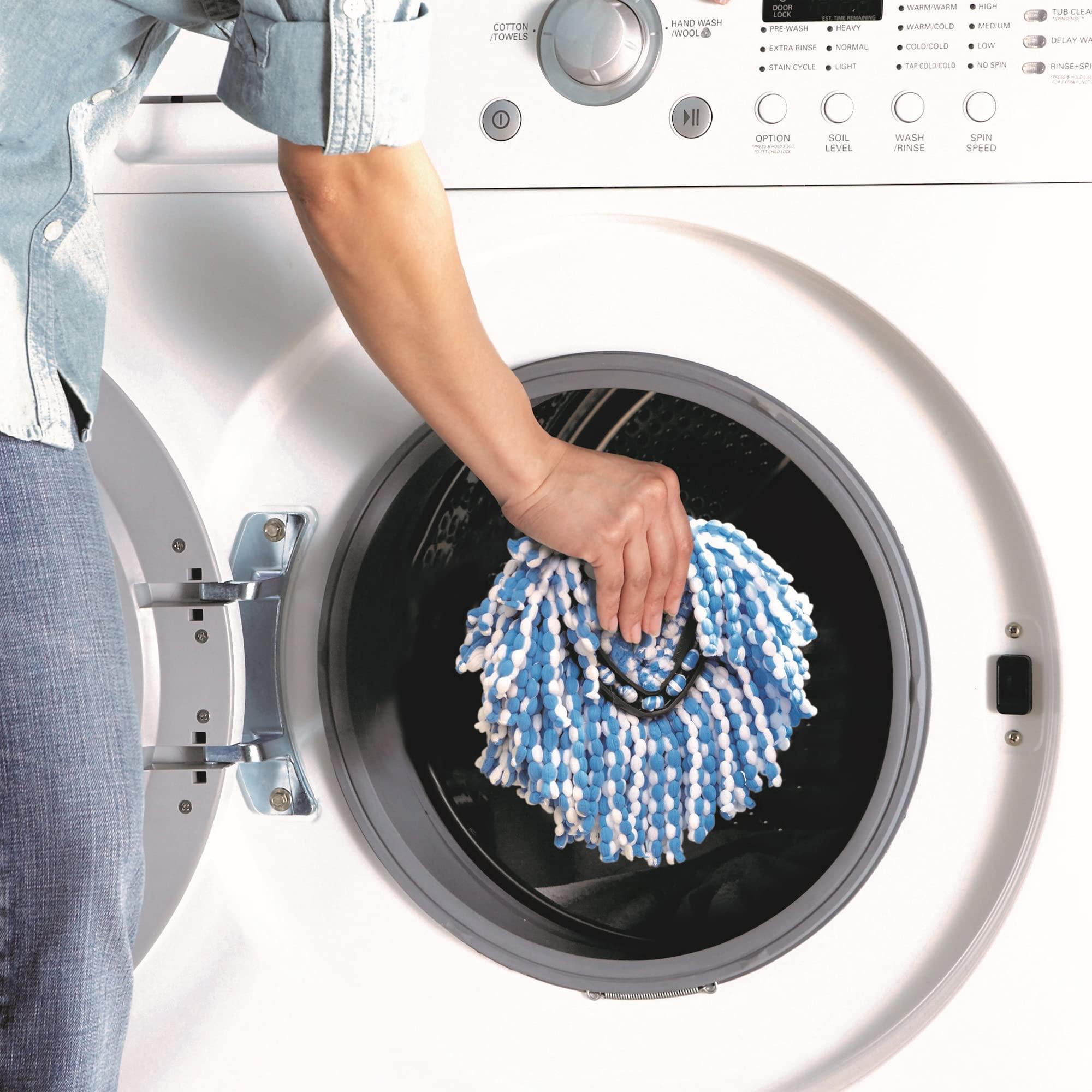 O-Cedar O-Cedar EasyWring RinseClean Microfiber Spin Mop & Bucket Floor Cleaning System with 3 Extra Refills, Plastic, Grey