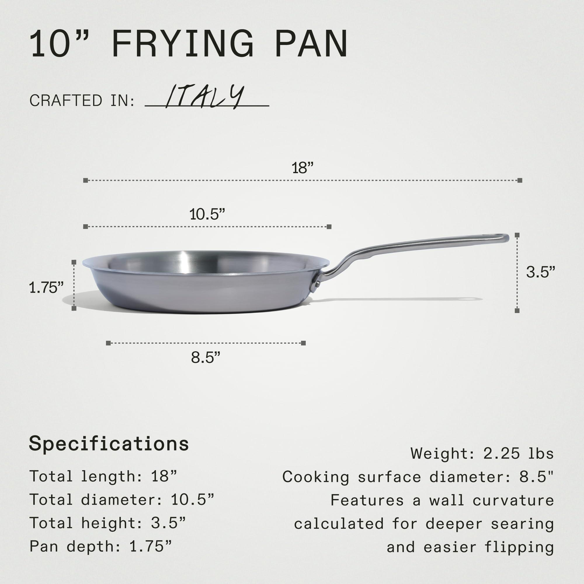 Made In Made In Cookware - 10-Inch Stainless Steel Frying Pan - 5 Ply Stainless Clad - Professional Cookware - Crafted in Italy - Induction Compatible