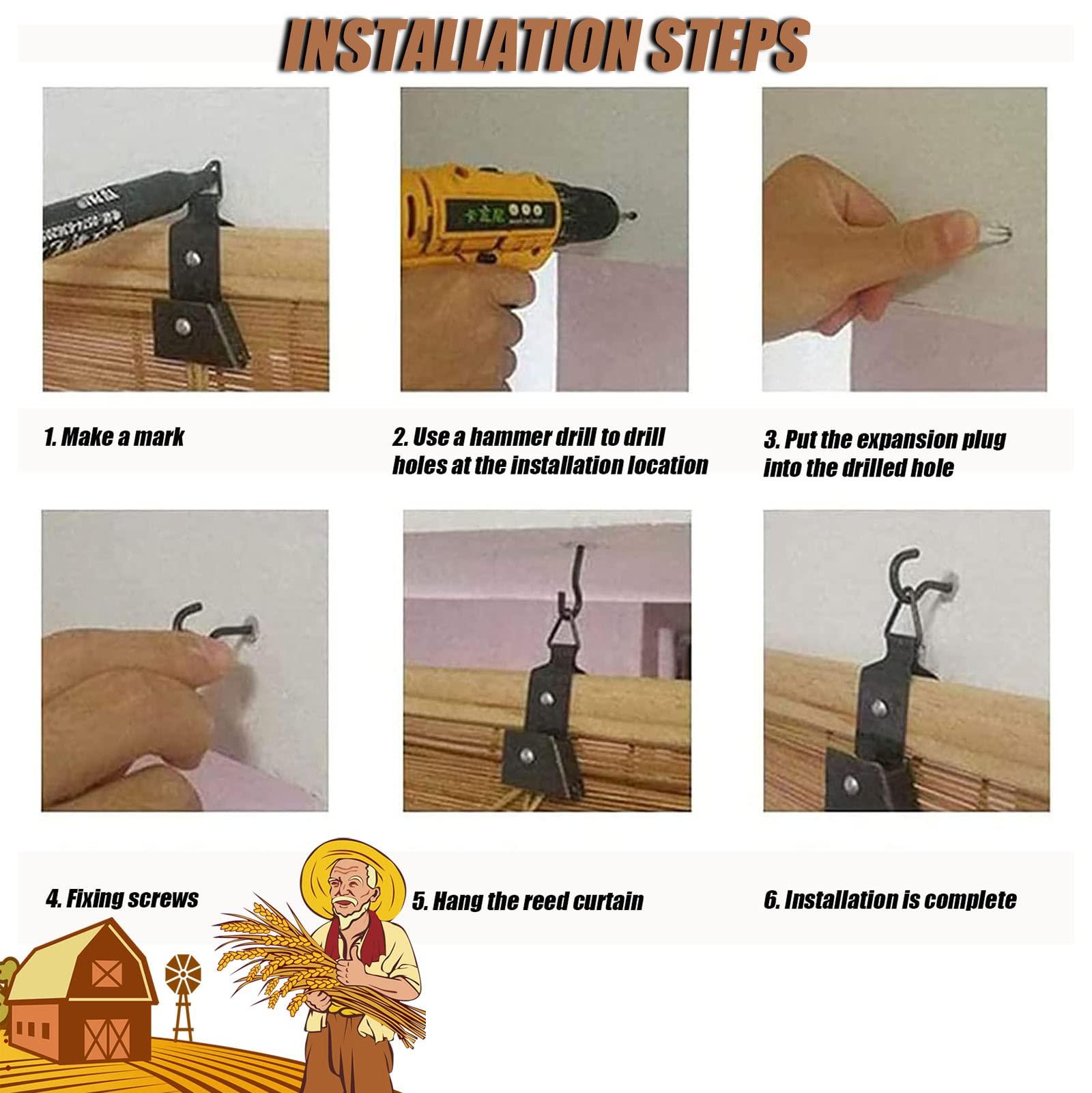 WEZINK Bamboo Shade Bamboo Blinds Outdoor for Patio, Bamboo Blind Bamboo Roll Up Blinds, Reed Shades Outdoor Blinds, Bamboo Roll Up Shades for Porch/Garden/Sunroom Privacy 38x69inchesWH Brown