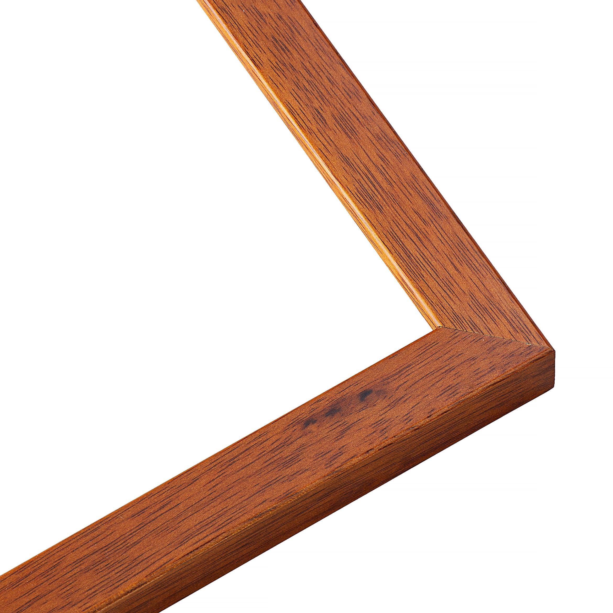 CustomPictureFrames.com 8x5 Frame Brown Honey Pecan Solid Wood Picture Frame | 0.75 Inch Moulding Width | Complete with UV Acrylic Plexiglass, Foam Board Backing & Hanging Hardware