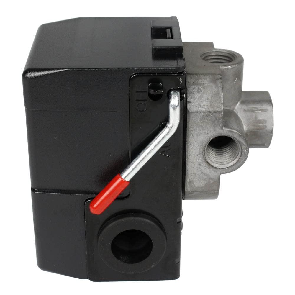 LEFOO Lefoo Quality Air Compressor Pressure Switch Control 95-125 PSI 4 Port w/Unloader LF10-4H-1-NPT1/4-95-125