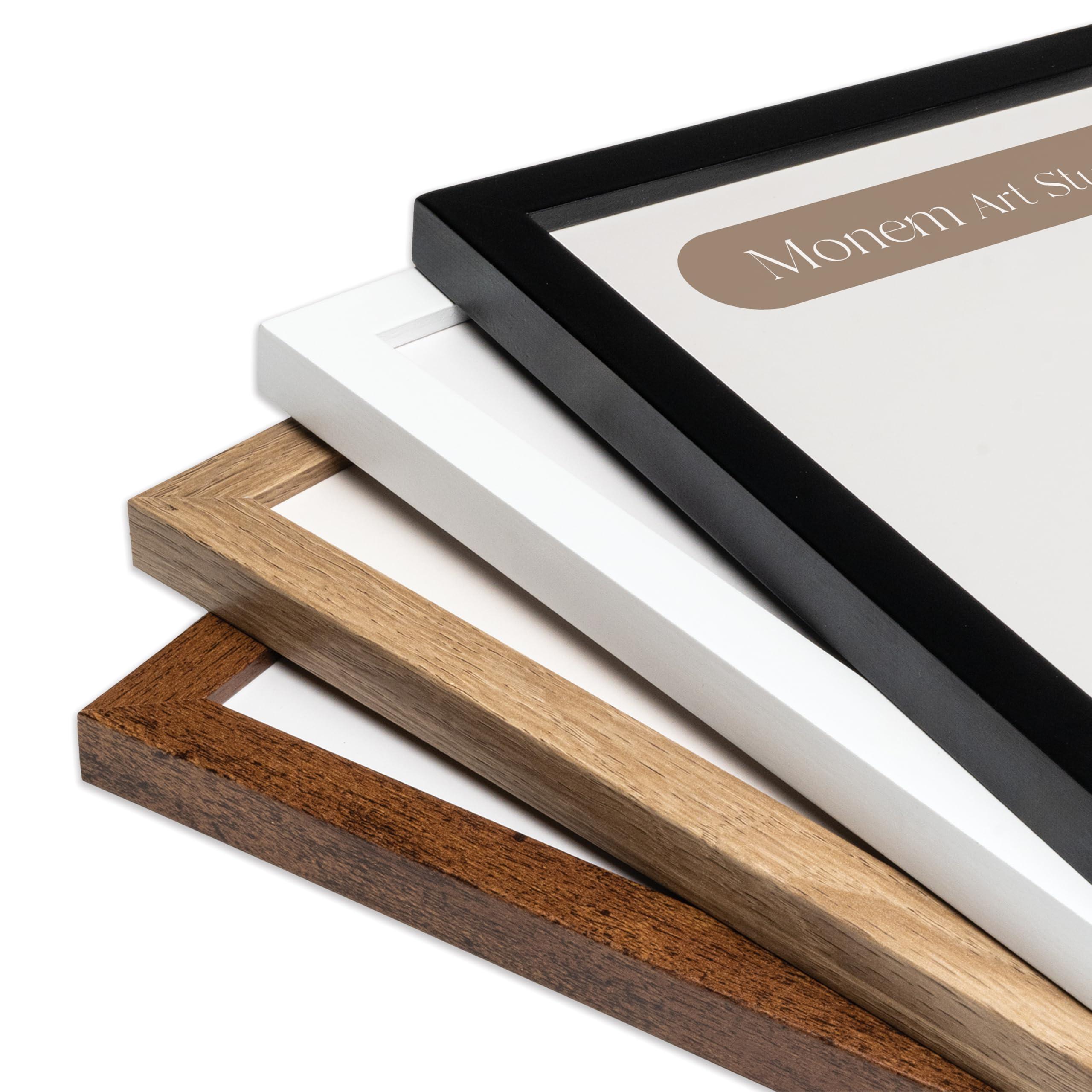 Monem Art Studio Monem Art Vintage Winged Putti in Clouds Poster - Retro Embrace Print - Mythology Art - Putto Art - Gift for Men & Women - Decor for Office, Kid\'s Room or Living Room, 16x20 White Framed