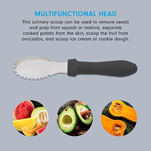 Messermeister Messermeister Pro-Torch Plus Culinary Scoop & Scraper - Multi-Purpose Tool to Remove Seeds, Pulp & More - AISI420 Stainless Steel & Oversized Handle