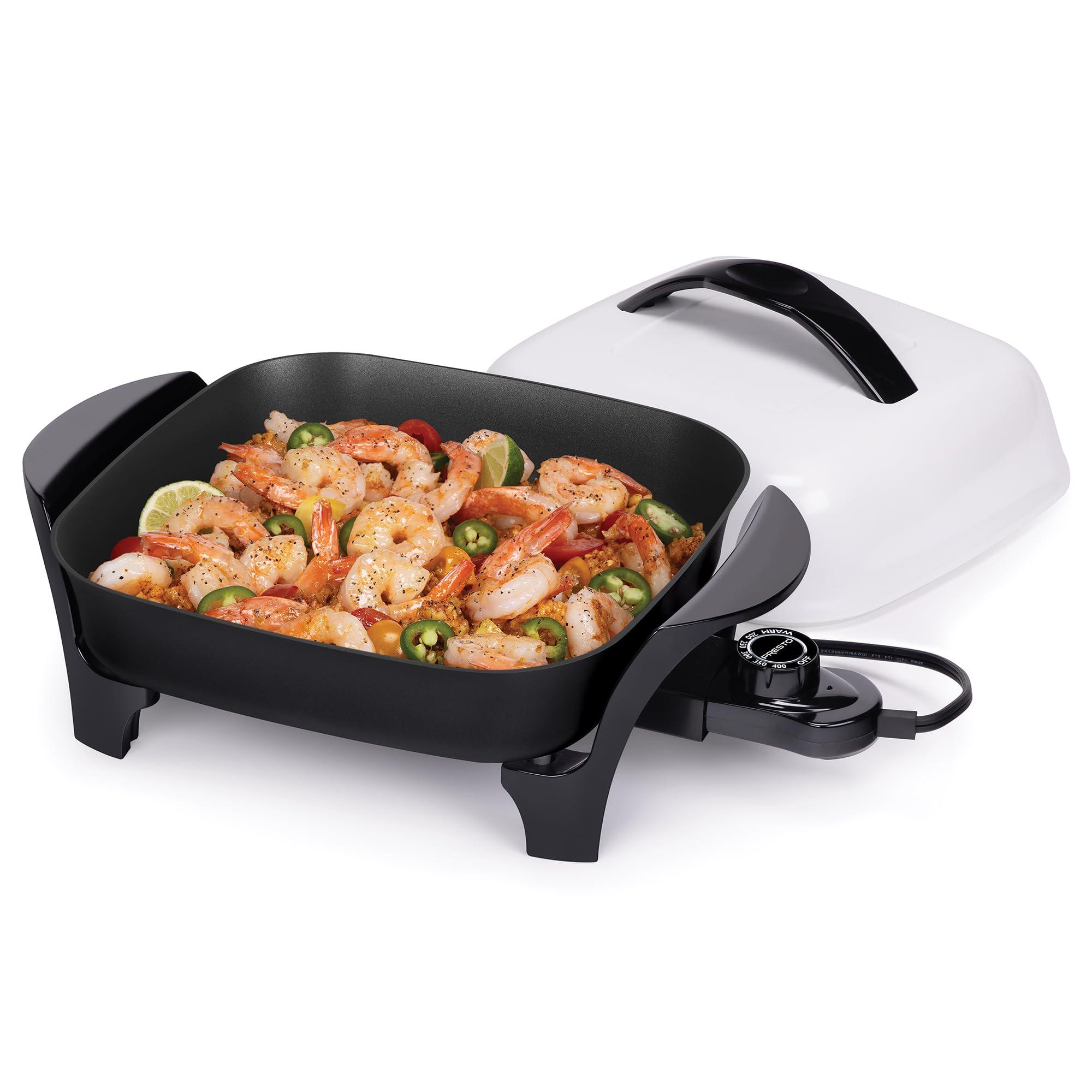 Presto Presto 06620 11-Inch Electric Skillet,Black/White