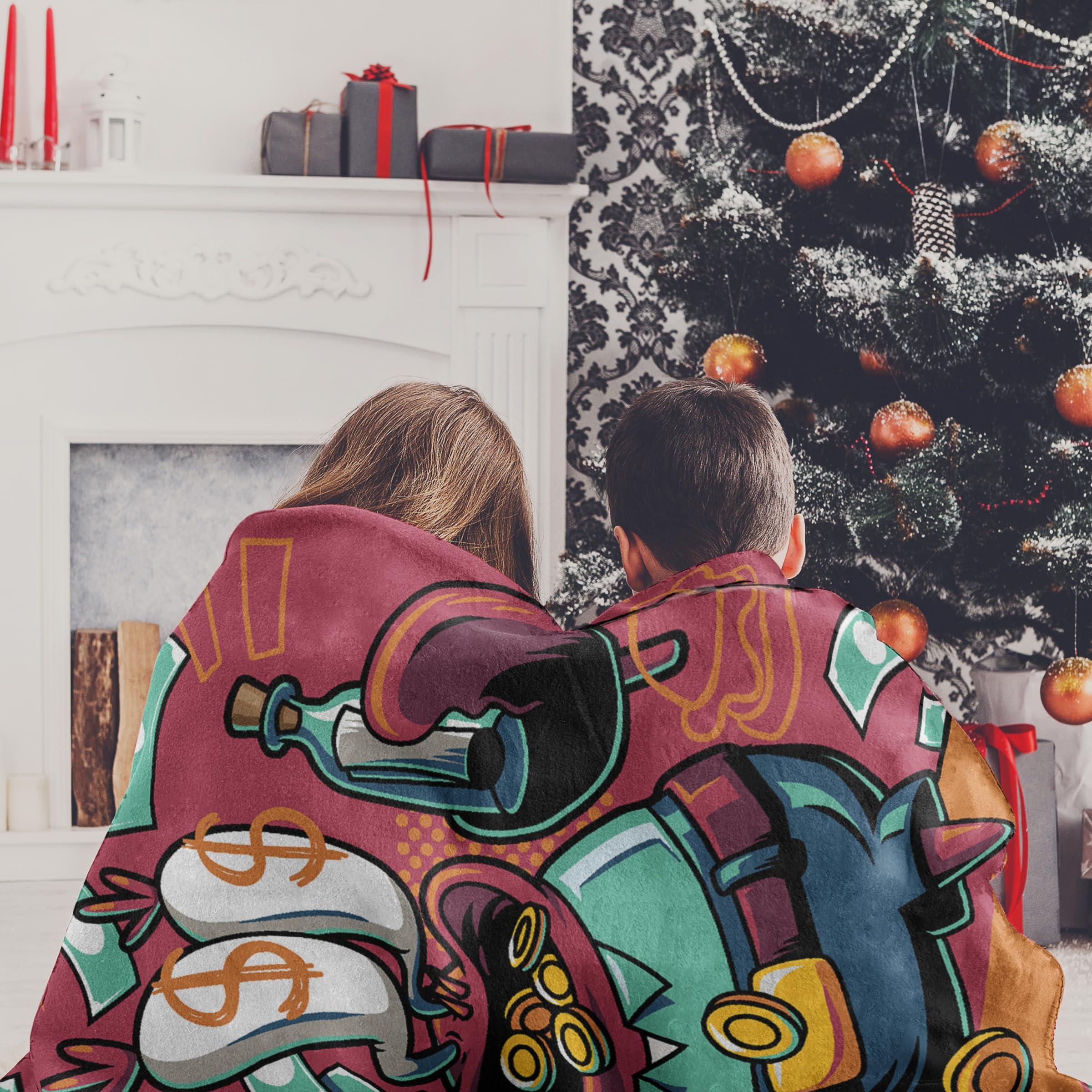 Northwest Northwest Spongebob Squarepants Micro Raschel Throw Blanket, 46\" x 60\", Dollar Krabs