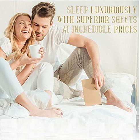 AMAY AMAY Luxury Soft 100% Egyptian Cotton Sheet Set Sateen Weave 500 TC RV Short King Size, Fits Mattress Upto 10-12\'\' DeepPocket, Burgundy Stripe