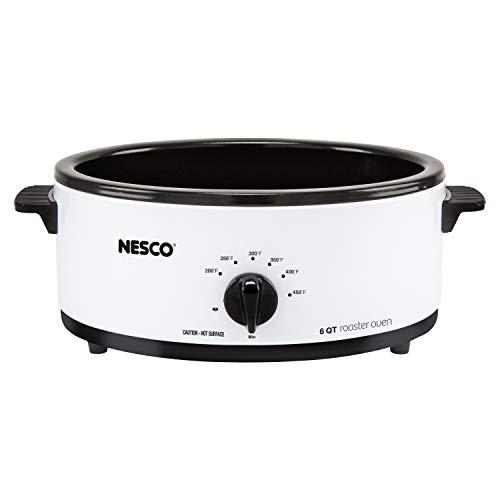 Nesco Nesco 4816-14 Porcelain Roaster Oven, 6 quart, White