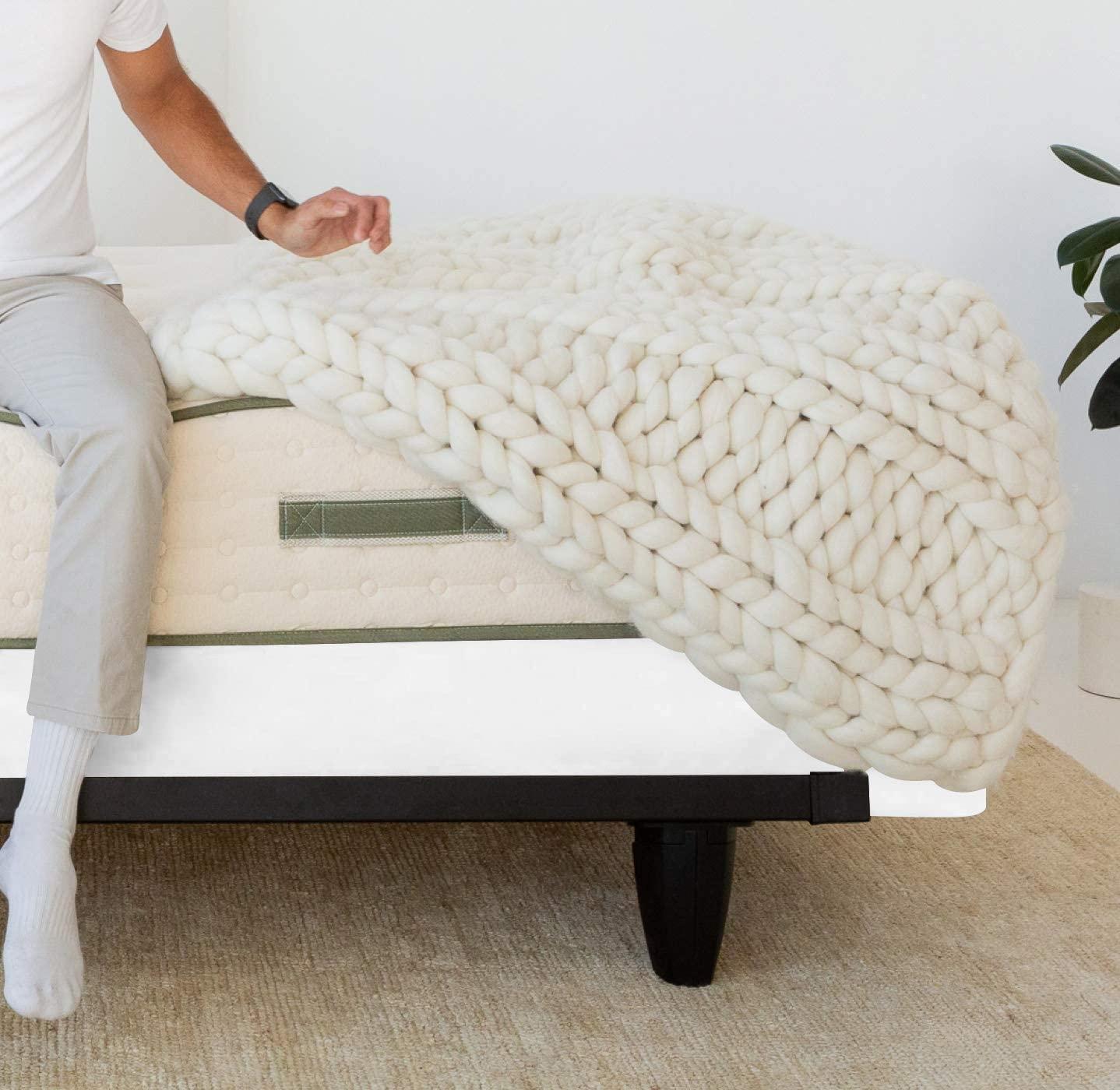 Protocott Protocott Box Spring Cover Full Size - 100% Egyptian Cotton Wrap Around 4 Sides Bed Skirt for Hotel & Home, Fits Luxury Super Soft Box Springs up to 14 - Full, White