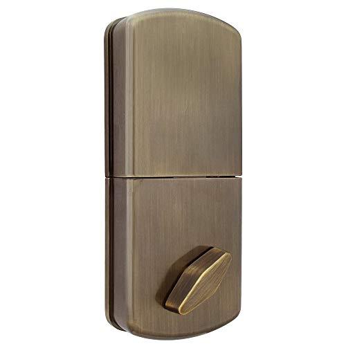 MiLocks MiLocks XF-02AQ Digital Deadbolt Door Lock with Keyless Entry via Remote Control and Keypad Code for Exterior Doors, Antique Brass