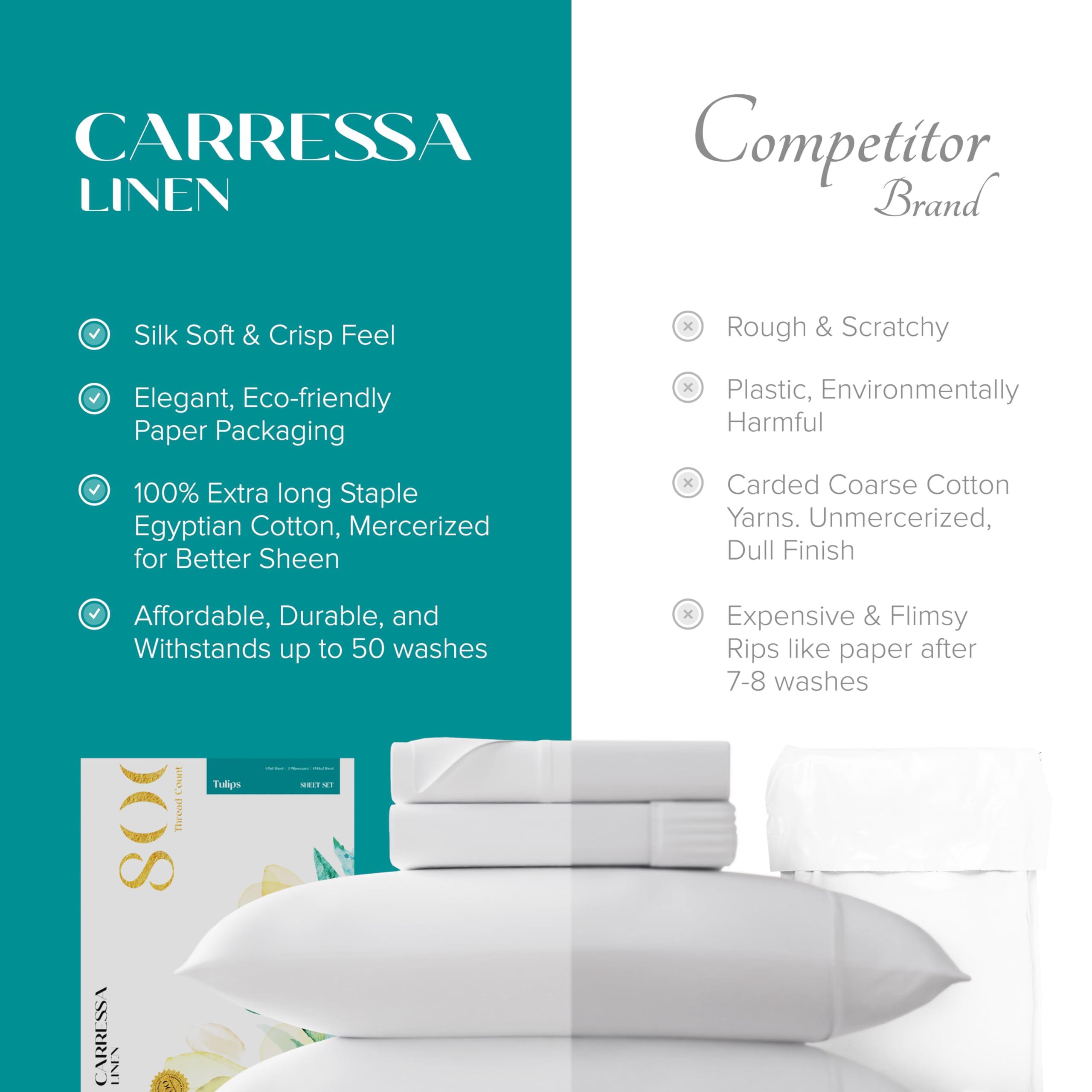 Carressa Linen Carressa Linen 100% Egyptian Cotton Split King Sheets Sets for Adjustable Bed - 800 Thread Count 5 PC Top Split King Sheet for Sleep Number Bed, Soft Cooling Sheets, Fits Mattress Upto 18\" - Dark Grey