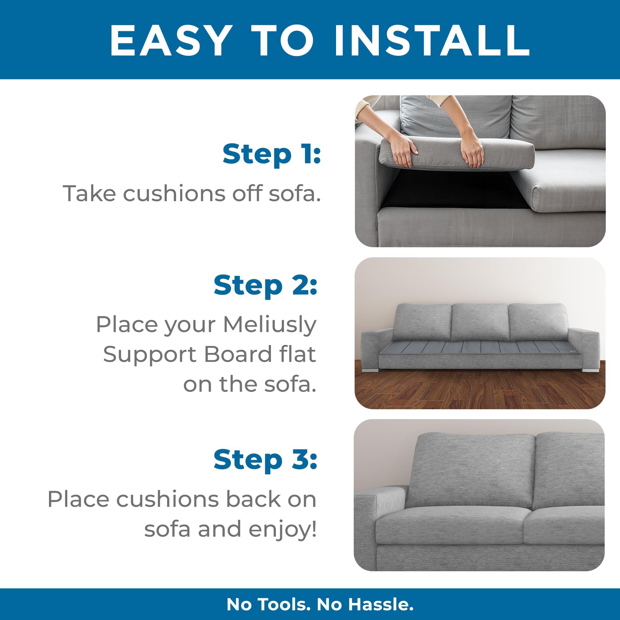 Meliusly Meliusly Heavy Duty Couch Cushion Support for Sagging Cushions (21x79) Reinforced Wood Sofa Cushion Support Board for Sagging Seat, Deep Couch Supporter for Under The Cushions, Loveseat Saver