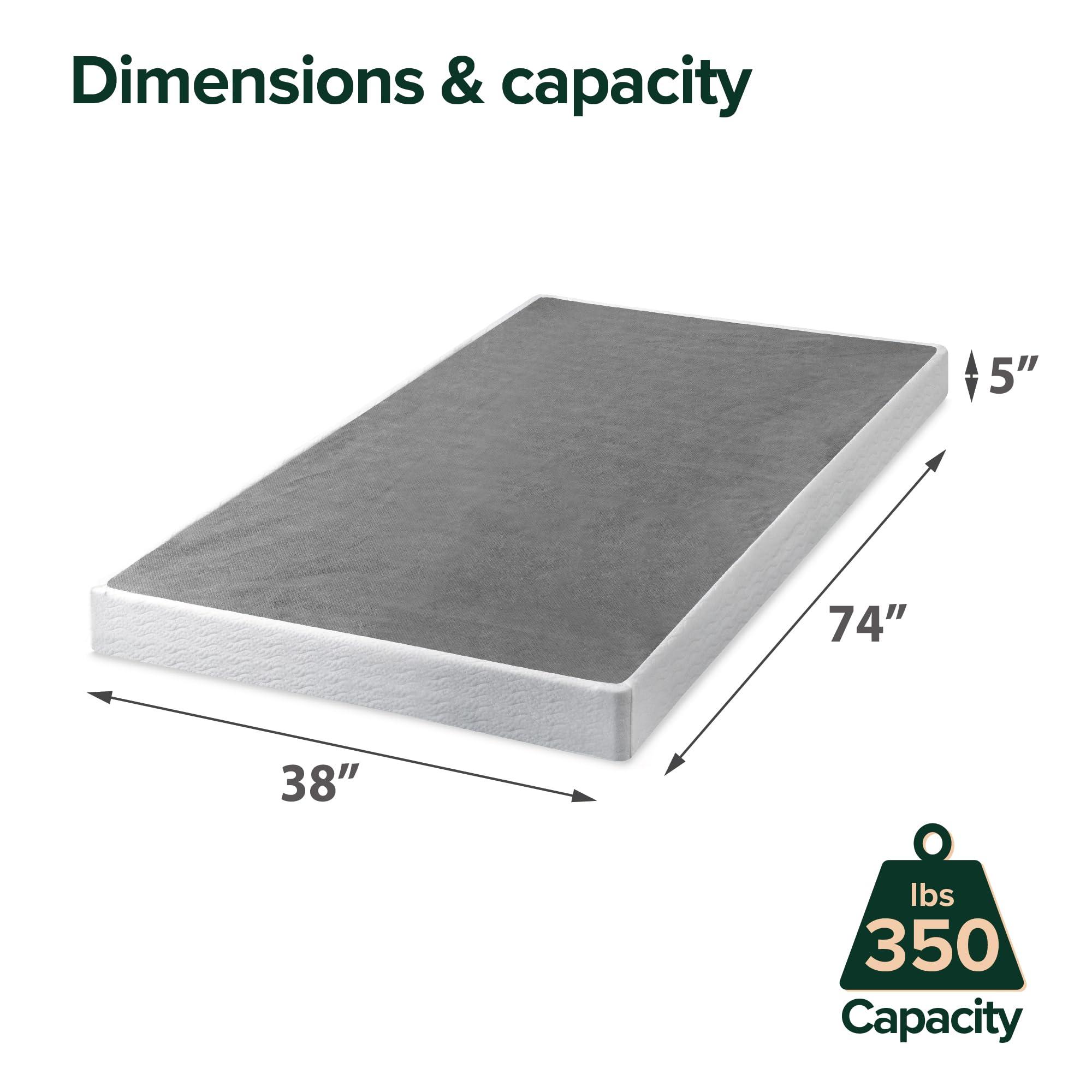 Zinus ZINUS 5 Inch Metal Smart Box Spring with Quick Assembly, Mattress Foundation, Strong Metal Frame, Easy Assembly, Twin