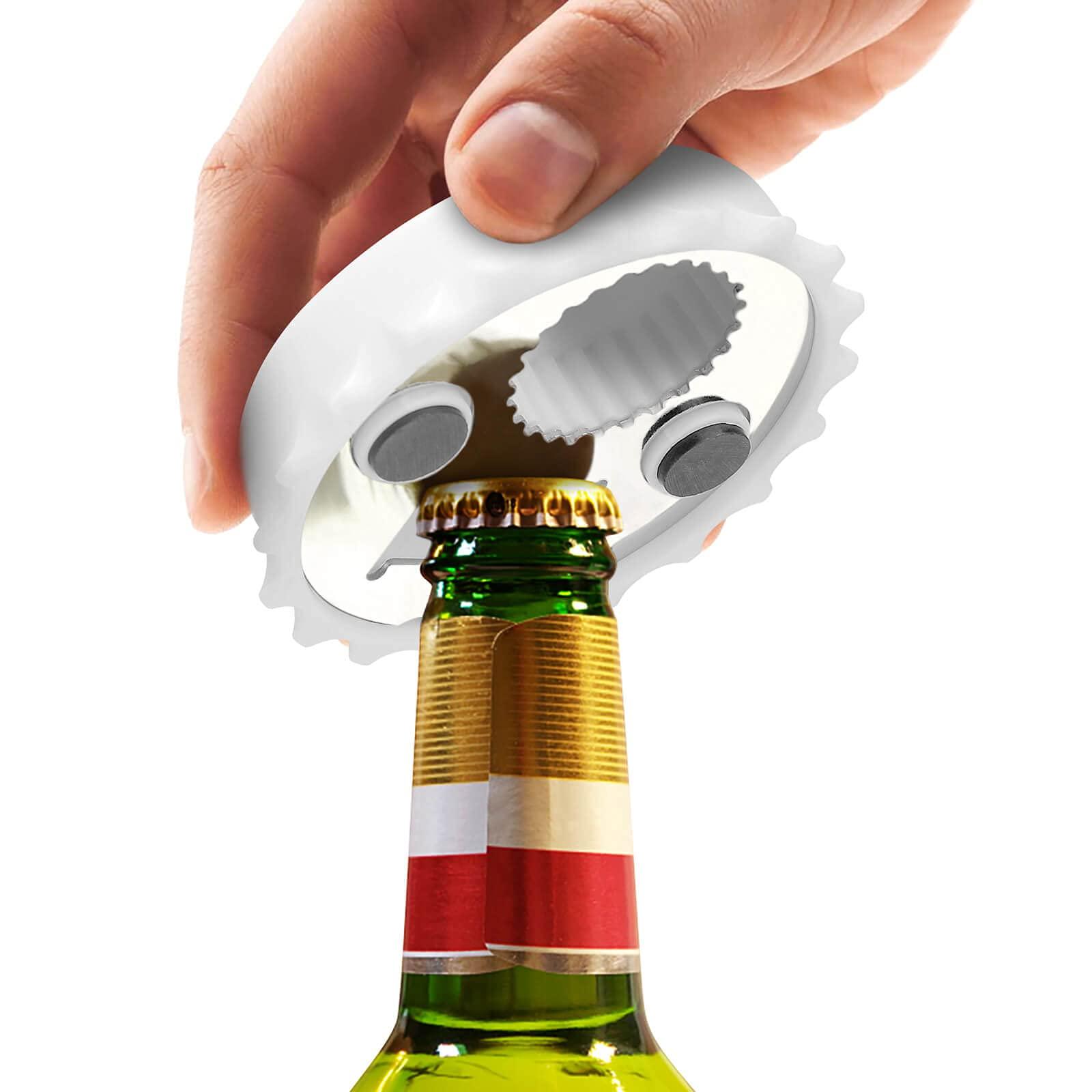 XKAWPC Peacock Flowers Magnetic Bottle Opener Funny Beer Opener Fridge Sticker for Refrigerator White-Style