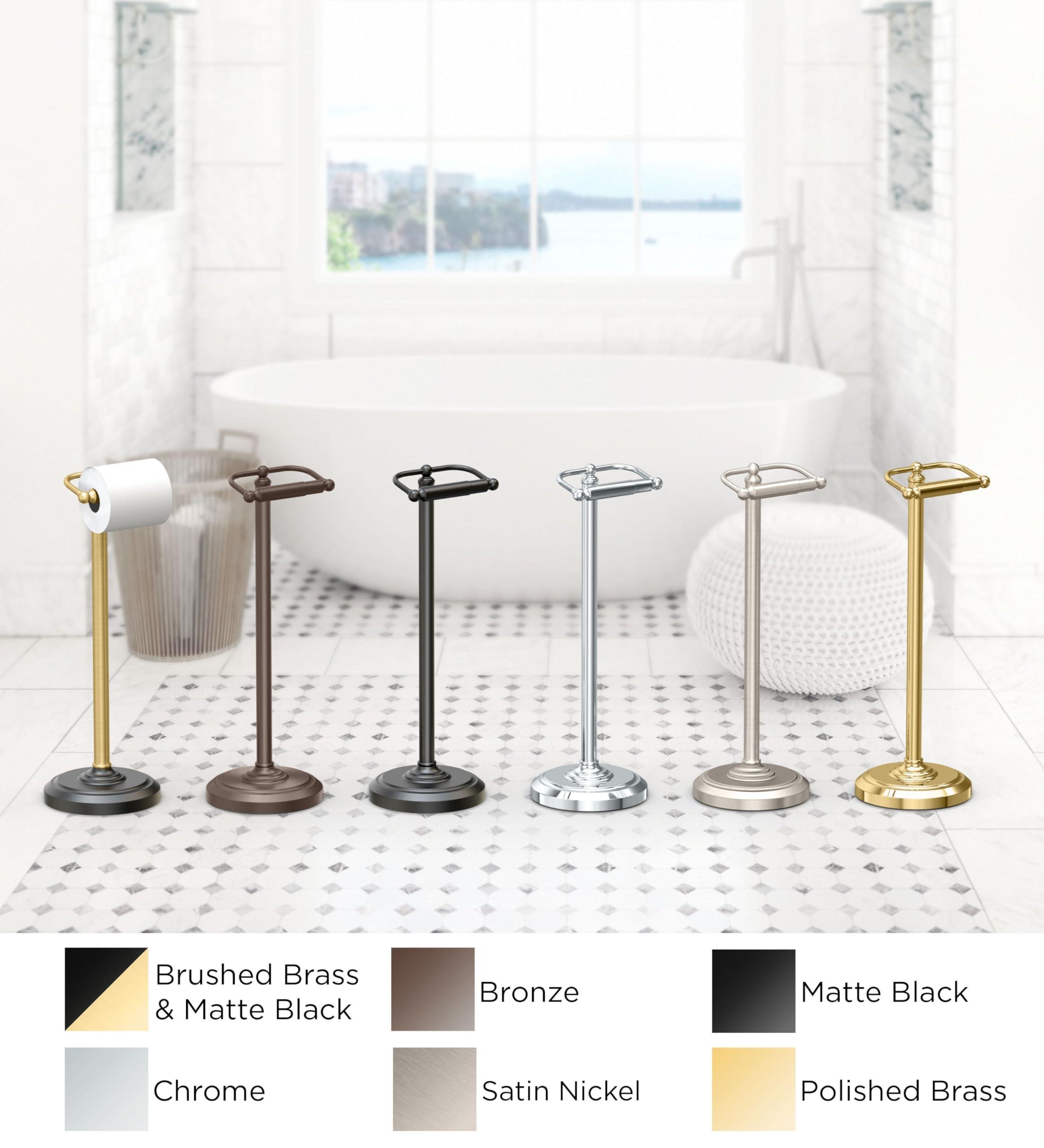 Gatco Gatco 1436BZ Pedestal Toilet Paper Holder, Bronze,Large