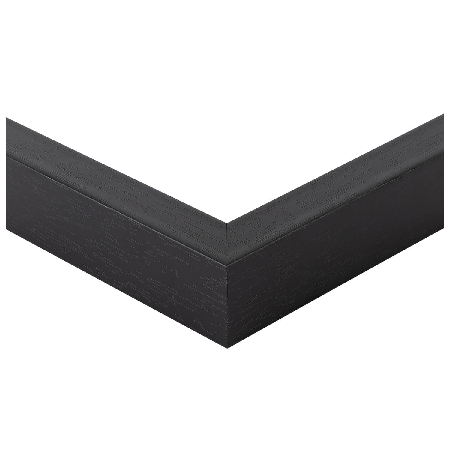 ArtToFrames ArtToFrames 11x15 Inch Black Picture Frame, This 1.00 Inch Custom Wood Poster Frame is Black - Comes with Regular Glass and Corrugated Backing (2WOM5139-11x15)