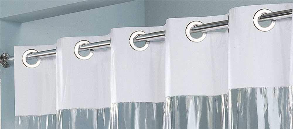 Hookless Hookless Vision Vinyle Shower Curtain - White