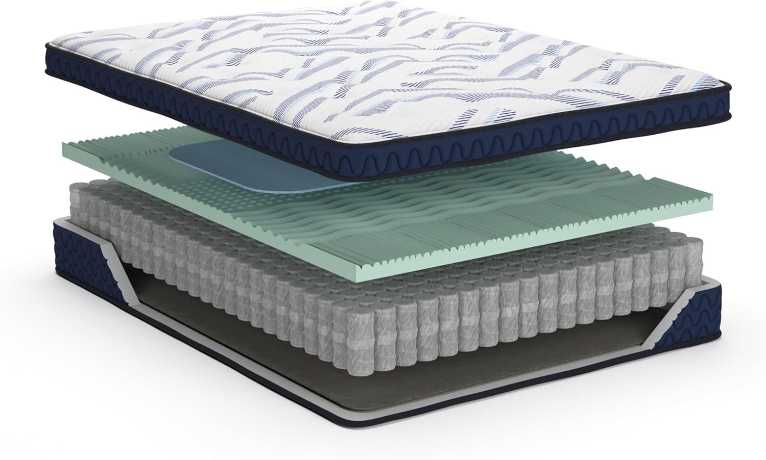 Signature Design by Ashley Signature Design by Ashley Full Size Stack 12 Inch Hybrid Medium Plush Cooling Gel Infused Memory Foam Mattress for Pressure Relief