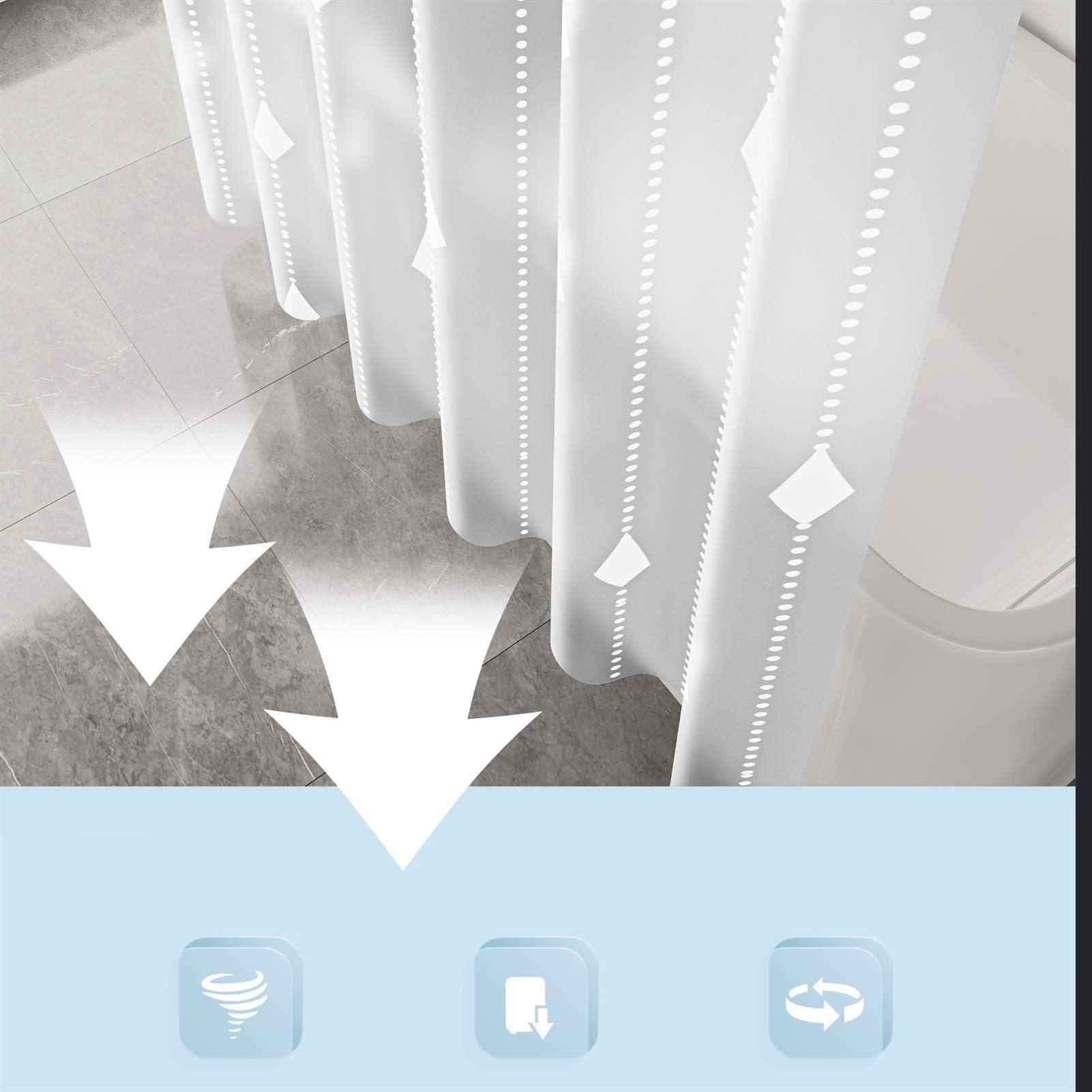 Heavyoff Heavyoff Clear Shower Curtain Liner, PEVA Plastic Shower Curtain Lightweight Waterproof Shower Liner with 12 Hooks for Shower Stall, Bathtubs Style 13, 47\" W x 71\" H