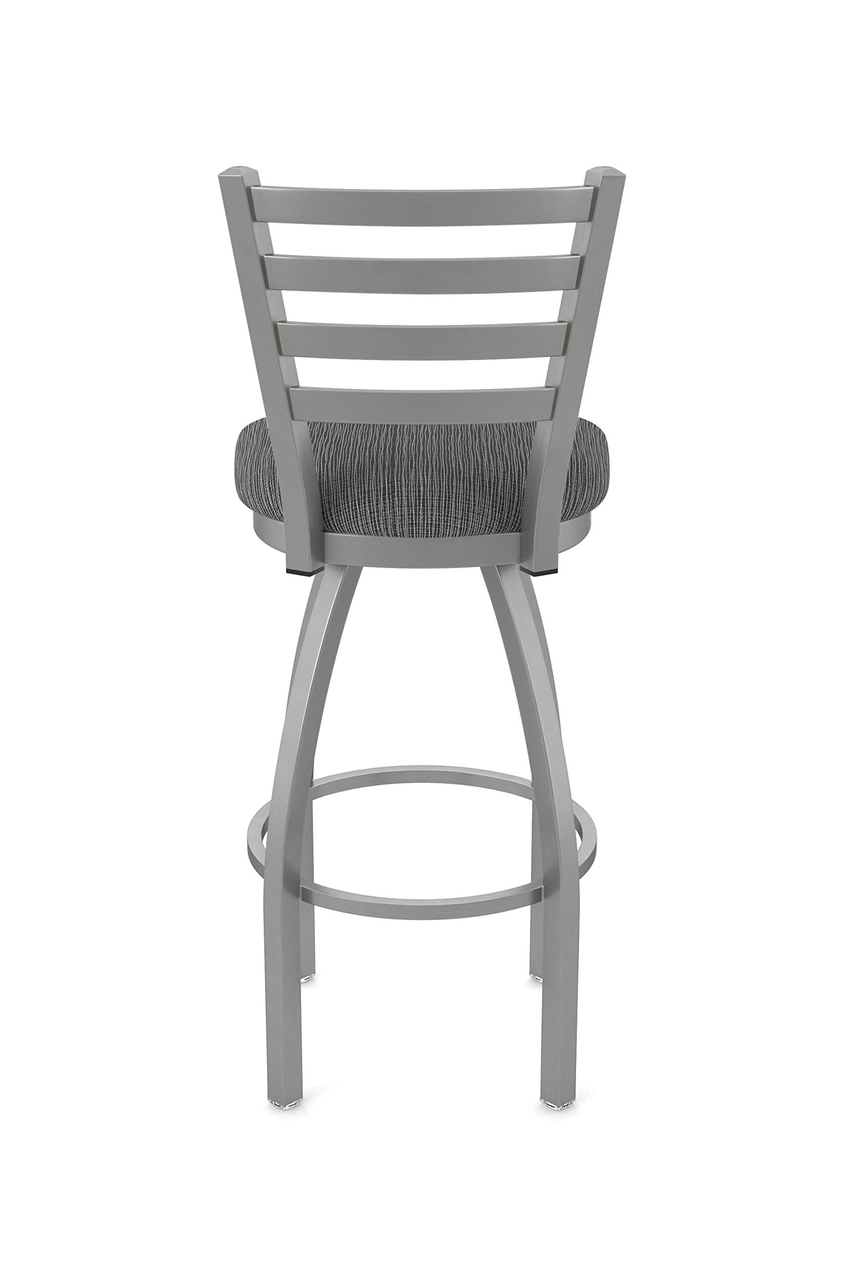 Holland Bar Stool Co. Holland Bar Stool Co. Indoor Home/Office Barstool Modern Decorative Furniture 410 Jackie Stainless Steel 36\" Swivel Bar Stool with Graph Coal Seat