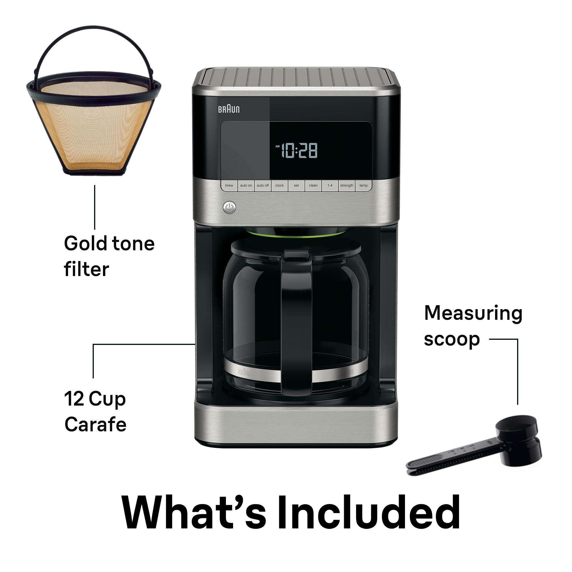 Braun Braun BrewSense 12 cup Drip Coffee Maker, Black, KF7150BK