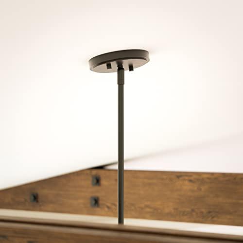 Kenroy Home Kenroy Home 92038DWW Shaker 3 Light Pendant with Brown Finish, Casual Style, 7" Height, 24" Width, 24" Depth, Large, Dark Woven Wood