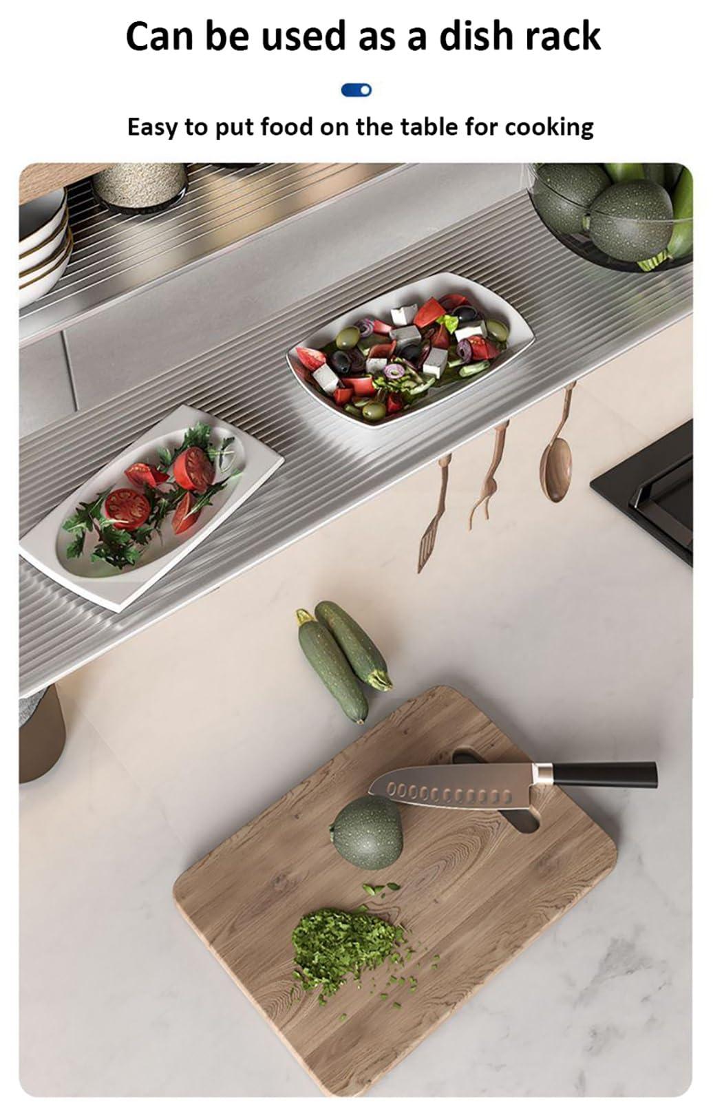 ZHDBD 2 Tier Pull-Out Cabinet Organizer, Lifting and Folding Basket, Drop Down Shelf Blind Pull-Down Dish and Spice Rack System, High Cabinet Shelf for Kitchen