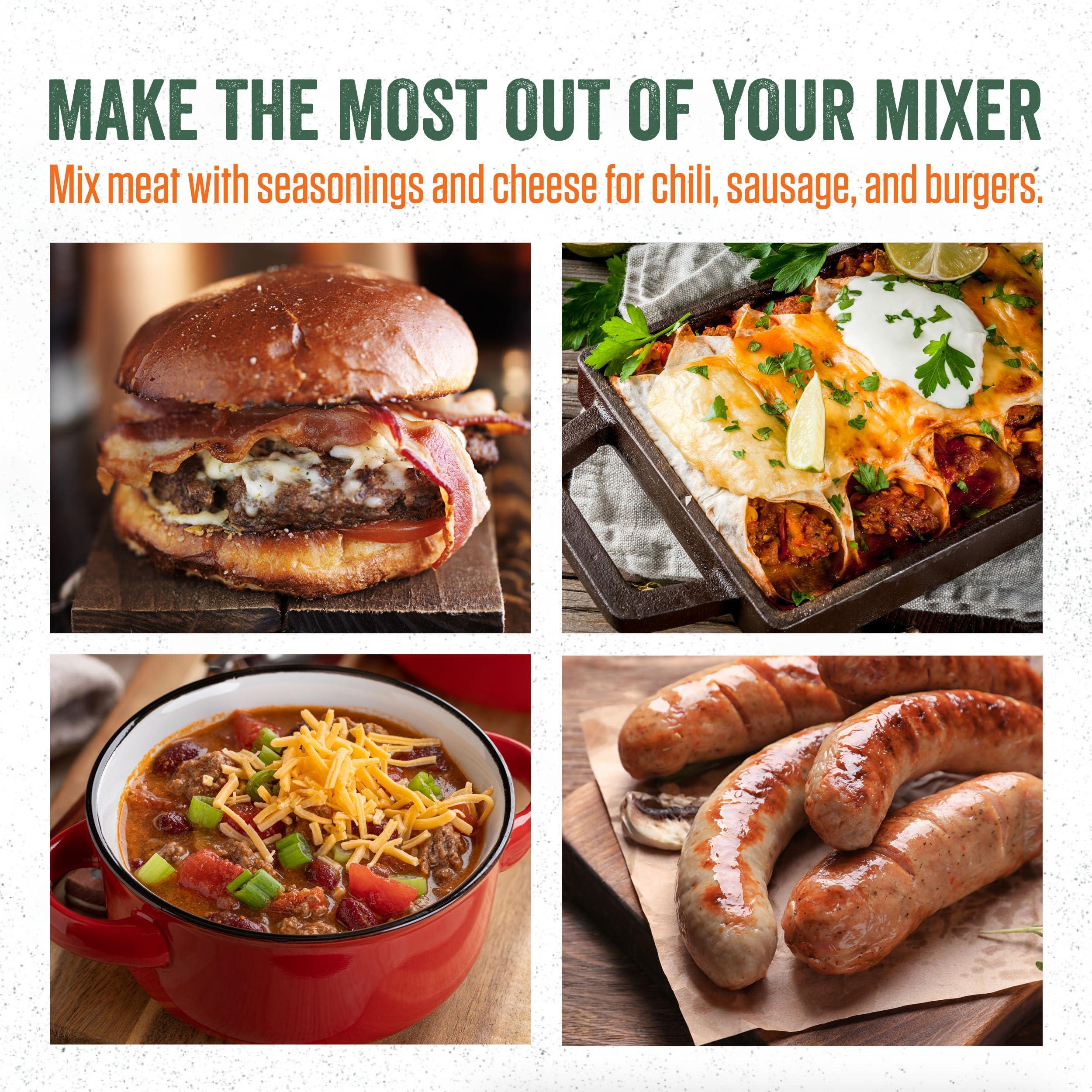 LEM LEM Products MightyBite 20 Pound Capacity Manual Meat Mixer, Stainless Steel, Manual Only