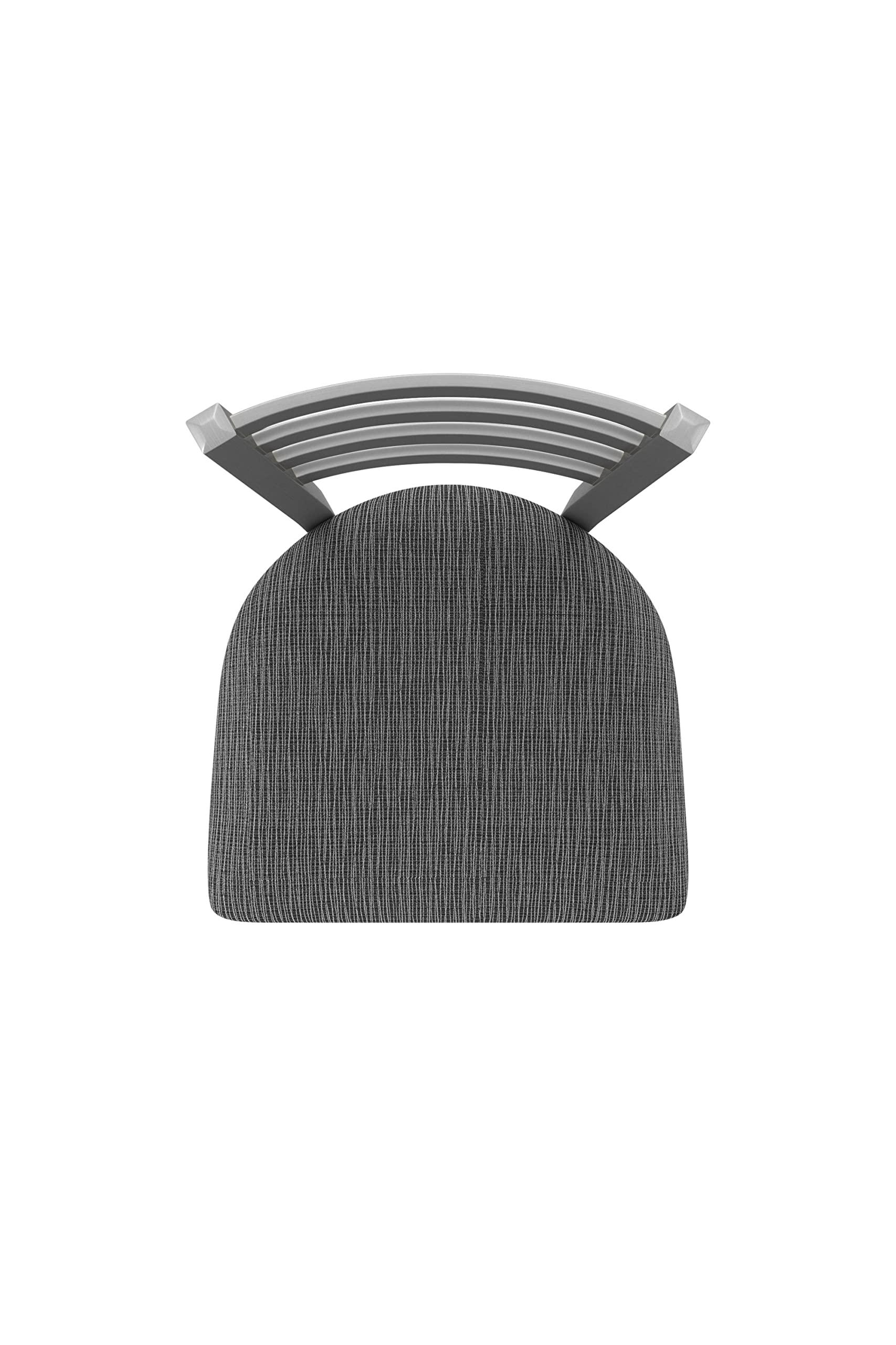 Holland Bar Stool Co. Holland Bar Stool Co. Indoor Home/Office Barstool Modern Decorative Furniture 410 Jackie Stainless Steel 36\" Swivel Bar Stool with Graph Coal Seat