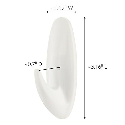 Command Command Medium Designer Hooks, Damage Free Hanging Wall Hooks with Adhesive Strips, No Tools Wall Hooks for Hanging Decorations in Living Spaces, 9 White Hooks and 12 Command Strips