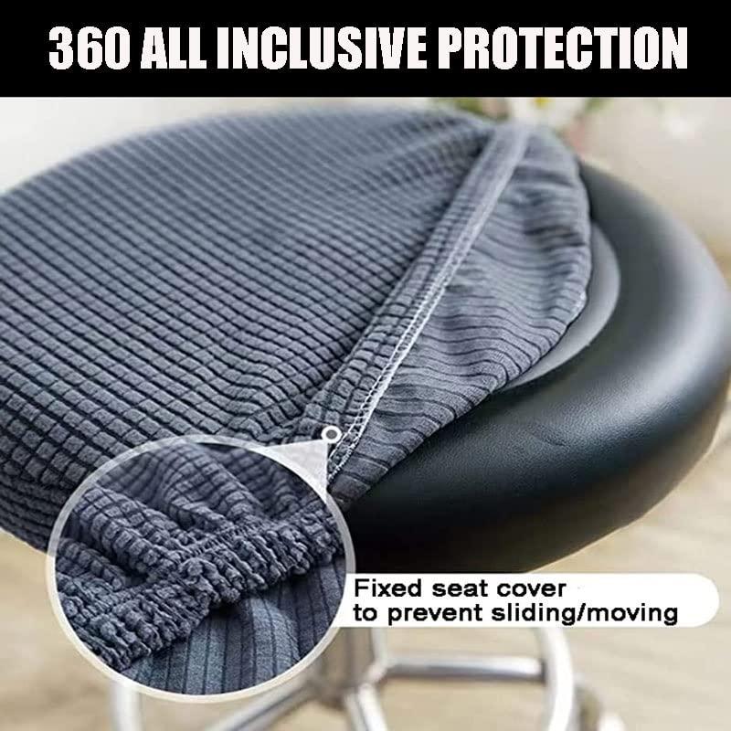 GFHQDPSC Round Bar Stool Covers Modern Soft Velvet Chair Seat Protector Covers Stretchable Breathable Bar Stool Seat Cover Fits for Club Salon Stools Chair Slipcover (Color : #6, Size : 1PCS)