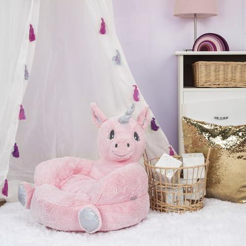 Trend Lab Trend Lab Pink Unicorn Toddler Chair - Plush Pillow Kids Chair, Comfy Animal Chair for Toddlers 1-3 Years Old, 21x19x19 Inches - Baby Chair, Soft Toddler Lounge Chair, Kids Bean Bag Chair Alternative
