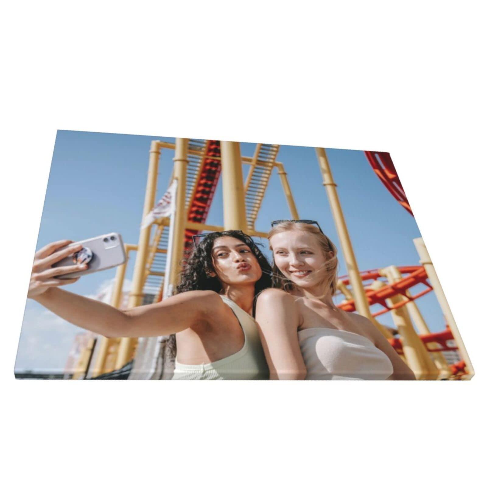 AHOBAGGA AHOBAGGA Custom Canvas Prints Personalized Wall Art Add Your Customized Photo Picture Text Canvas Wall Art for Family Wedding Friends Home Decoration (20x16 in)