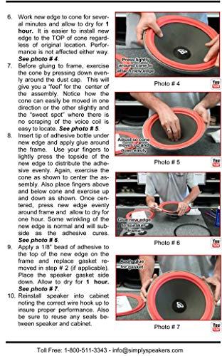 Simply Speakers Advent 6 Inch Foam Speaker Repair Kit FSK-6 (Pair)