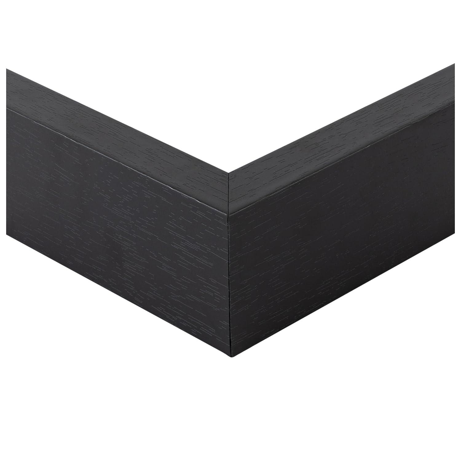 ArtToFrames ArtToFrames 13x20 Inch Black Picture Frame, This 1.00 Inch Custom Wood Poster Frame is Black - Comes with Regular Glass and Corrugated Backing (2WOM5141-13x20)