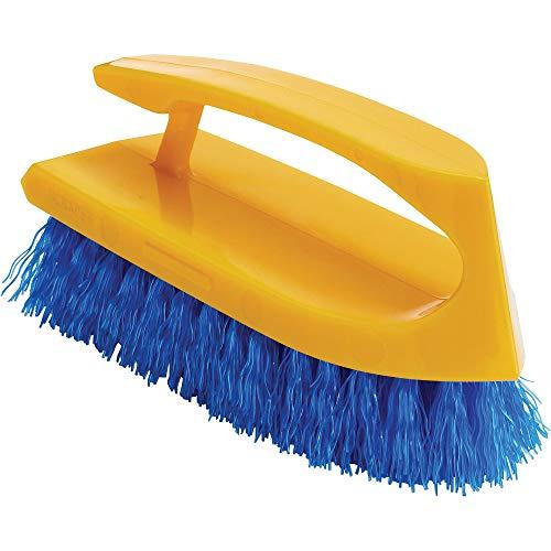 Rubbermaid Rubbermaid Commercial Products Iron Handle Scrub Brush, 6-Inch, Yellow/Blue, for Tile/Grout/Walls/Countertops, Pack of 12
