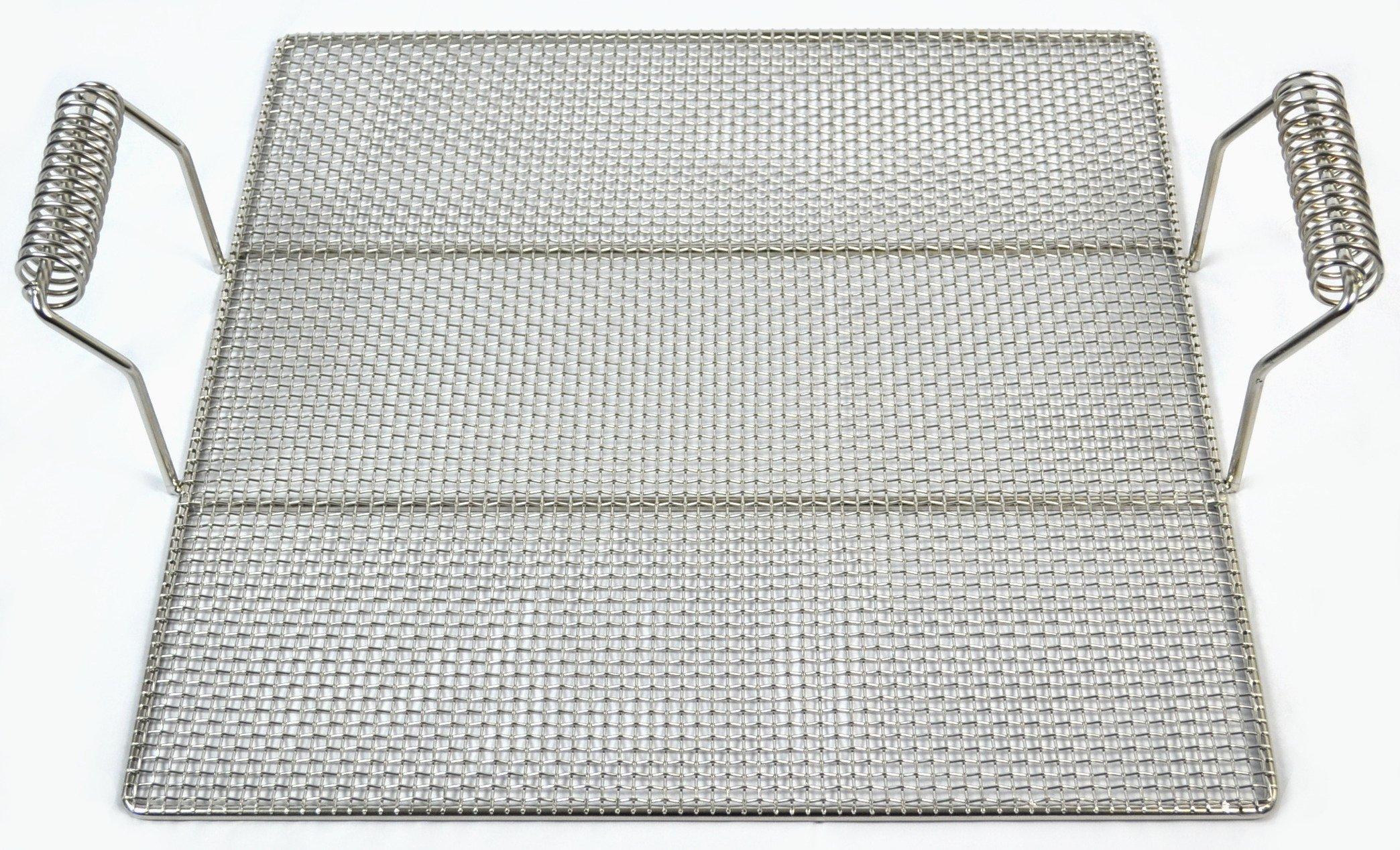 OCSParts Belshaw Stainless Steel Frying Screen with Handles, 19" x 19" (1)